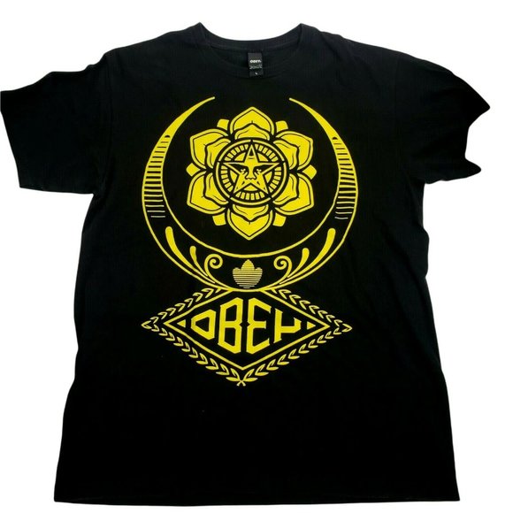 Vtg OBEY PROPAGANDA SKATEBOARD Bones Pop Art Tee Shirt USA
